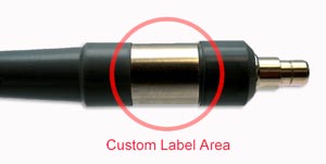 Custom label medical light guides